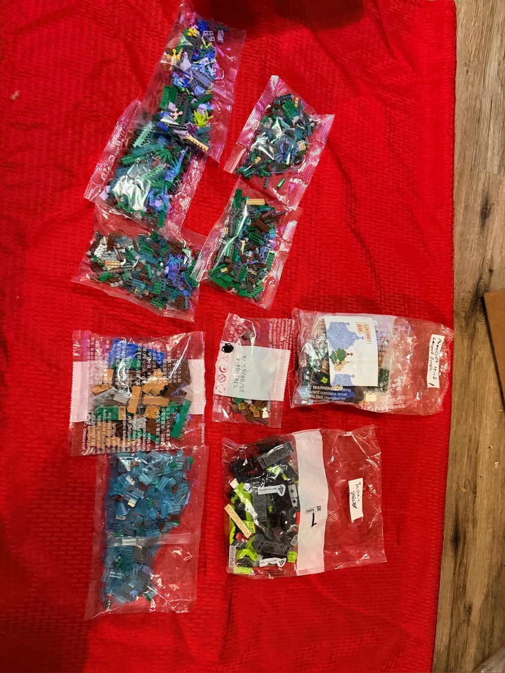 Shelby, Minecraft Lego bag sets